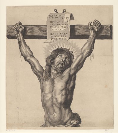 Christ en croix (Série de Ecce Homo, le Christ crucifié, la Vierge Marie et Jean l