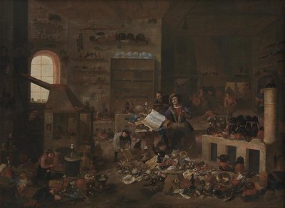 Un alchimiste dans son laboratoire - Mattheus van Helmont