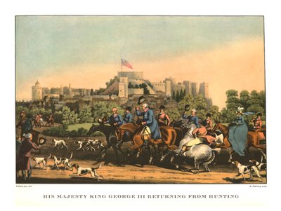 Sa Majesté le roi George III revenant de la chasse, début-milieu du 19e siècle, vers 1955 - Matthew Dubourg