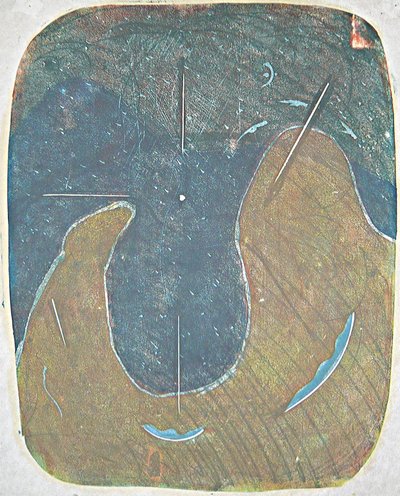 tabla one, 2012 (linoprint) - Matthew Hilton