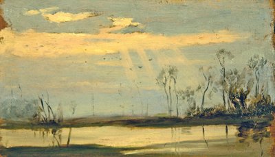 À Henley sur la Tamise, la rivière inondée - Matthew Ridley Corbet