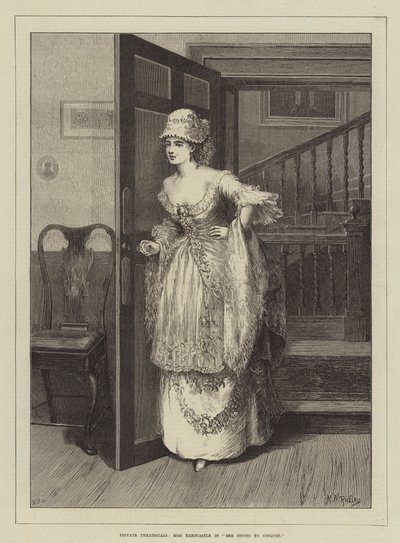 Théâtre privé, Miss Hardcastle dans She Stoops to Conquer - Matthew White Ridley