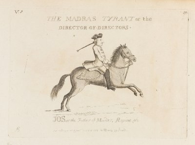 Le Tyran de Madras, ou le Directeur des Directeurs (gravure) - Matthew or Matthias Darly