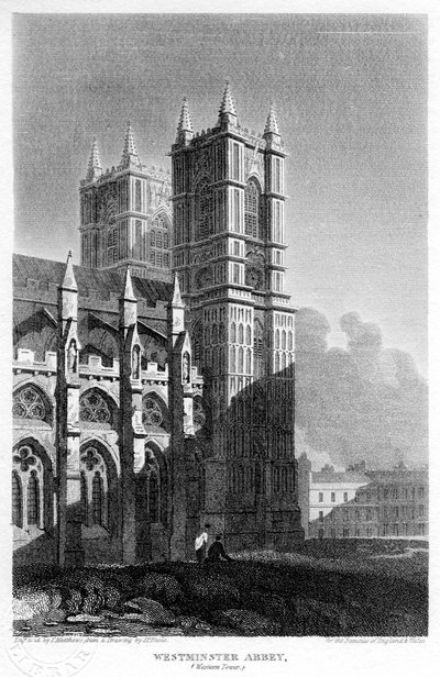 Tours occidentales, Abbaye de Westminster, Londres, 1815 - Matthews