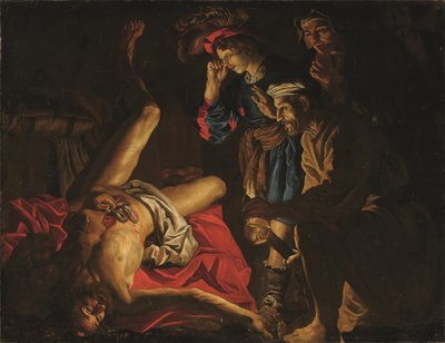 La Mort de Caton - Matthias (c.1600 p.1650) (studio of) Stomer