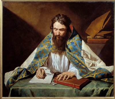 Portrait de Saint Ambroise (340-397), évêque de Milan - Matthias (c.1600 p.1650) Stomer
