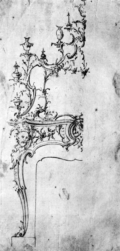 Conception pour une cheminée, années 1750, 1929 - Matthias Lock