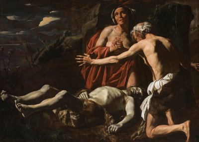 Adam et Ève pleurent la mort d