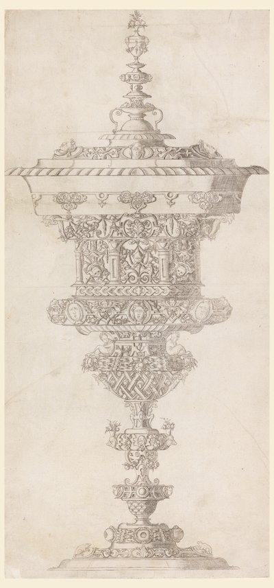 Coupe debout avec couvercle, de "Novum opus cratero graphicum..." - Matthias Zündt