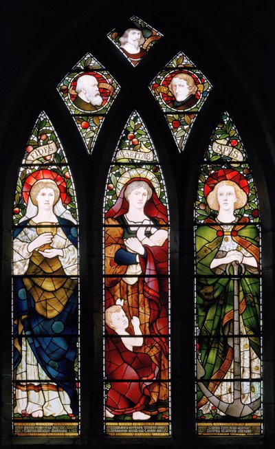 La Fenêtre des Peintres; Foi, Espérance et Charité, Cathédrale de St Machar, 1873 - Matthijs Maris