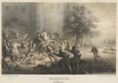 Bulgersteyn assiégé par les Normands, vers 810 - Matthijs Willem Gerardus Michielsen