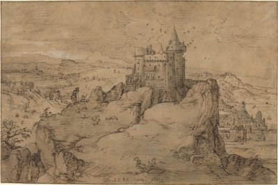Paysage avec château au-dessus d