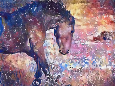 Éclaboussure de cheval aux couleurs vives - Matthys Moss