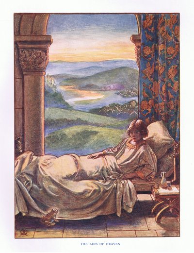 Les airs du paradis, illustration de Contes de fées de Lady Ann, 1914 - Maud Tindal Atkinson