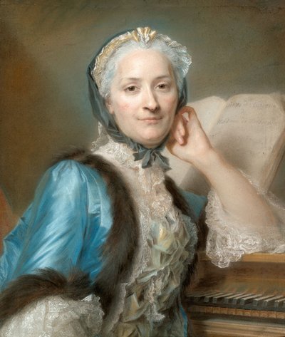 Portrait of Madame Anne-Jeanne Cassanéa de Mondonville, née Boucon (1708-1780) - Maurice-Quentin de La Tour