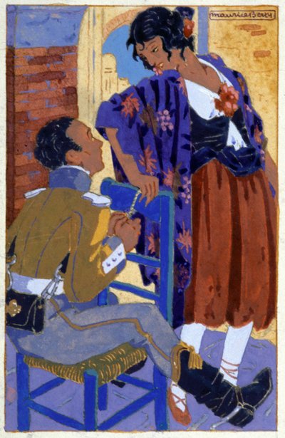 Don José et Carmen, vers 1930 (illustration) - Maurice Berty