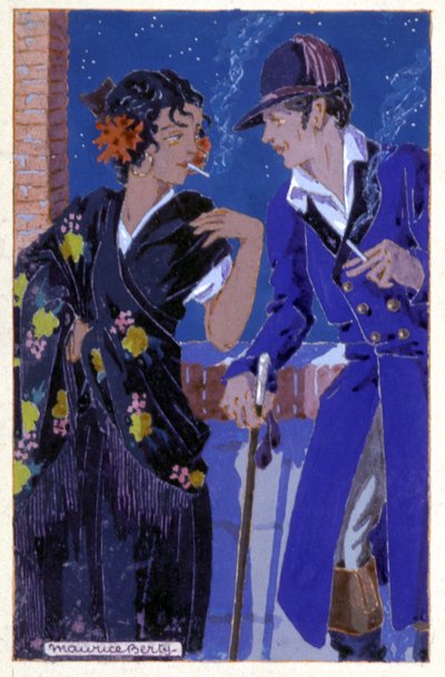 Don José et Carmen fumant - Maurice Berty