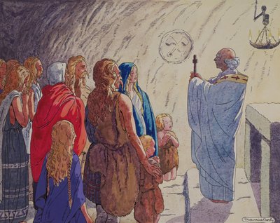Conversion religieuse des Gaulois, c.1920-29 - Maurice Berty