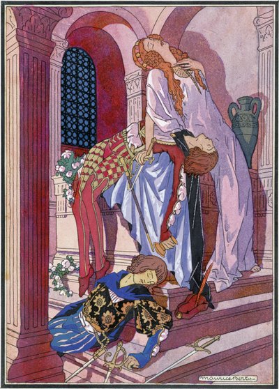 La mort de Roméo et Juliette, scène finale de la pièce de William Shakespeare - Maurice Berty
