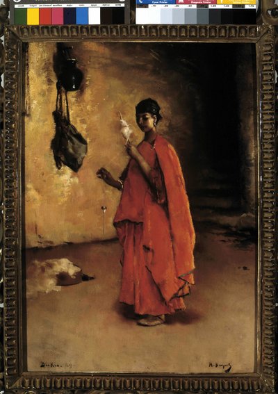 La fileuse (Biskra). Algérie - Maurice Bompard