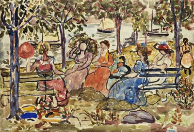 Après-midi au parc - Maurice Brazil Prendergast