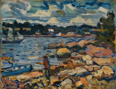 Brooksville, Maine (Rivière et rochers) - Maurice Brazil Prendergast