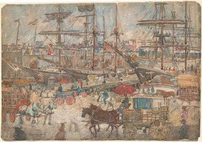 Docks, East Boston, 1900-1904 - Maurice Brazil Prendergast