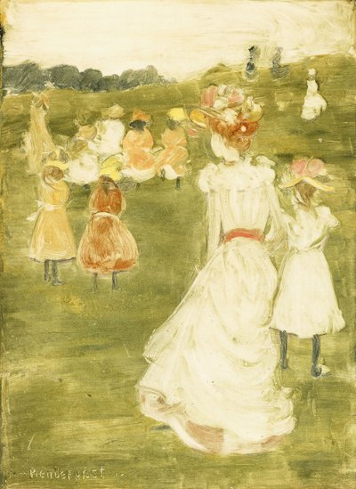 Figures dans le parc, vers 1895-97 - Maurice Brazil Prendergast