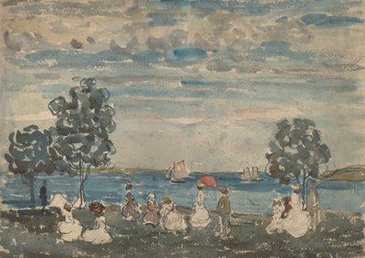 Figures sur une plage - Maurice Brazil Prendergast