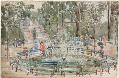 Fontaine, Central Park - Maurice Brazil Prendergast