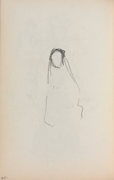 Carnet de croquis italien : Figure page 124, 1898-1899 - Maurice Brazil Prendergast