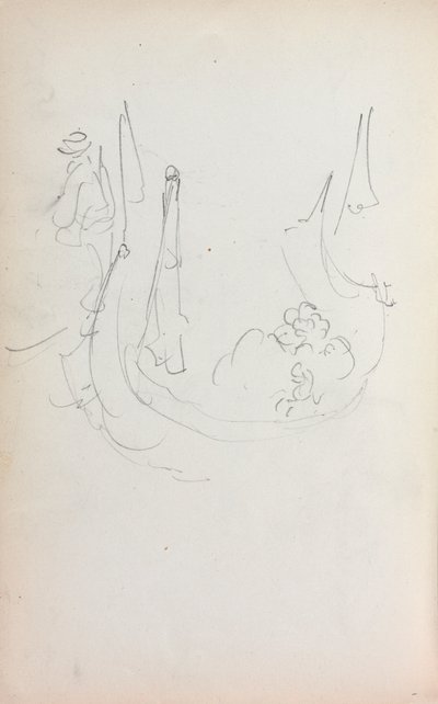 Carnet de croquis italien : Gondole page 35 - Maurice Brazil Prendergast