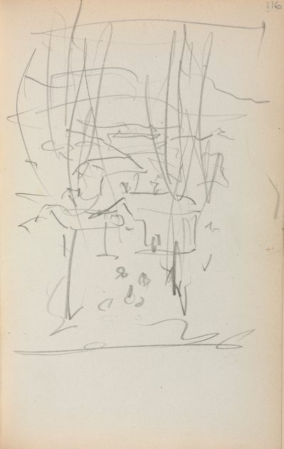 Carnet de croquis italien: Paysage page 116, 1898-1899 - Maurice Brazil Prendergast