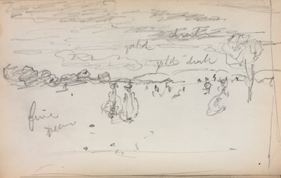 Carnet de croquis italien : Paysage page 57, 1898-1899 - Maurice Brazil Prendergast