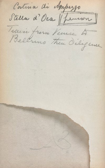 Carnet de croquis italien : Notes page 3, 1898-1899 - Maurice Brazil Prendergast