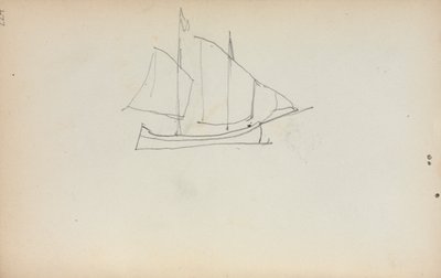 Carnet de croquis italien : Voilier page 224, 1898-1899 - Maurice Brazil Prendergast
