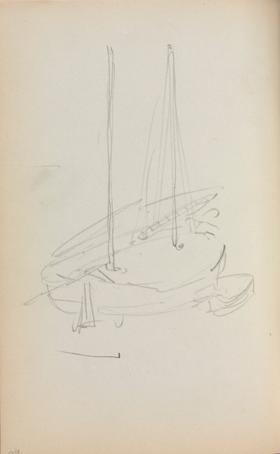 Carnet de croquis italien : Voilier page 60, 1898-1899 - Maurice Brazil Prendergast