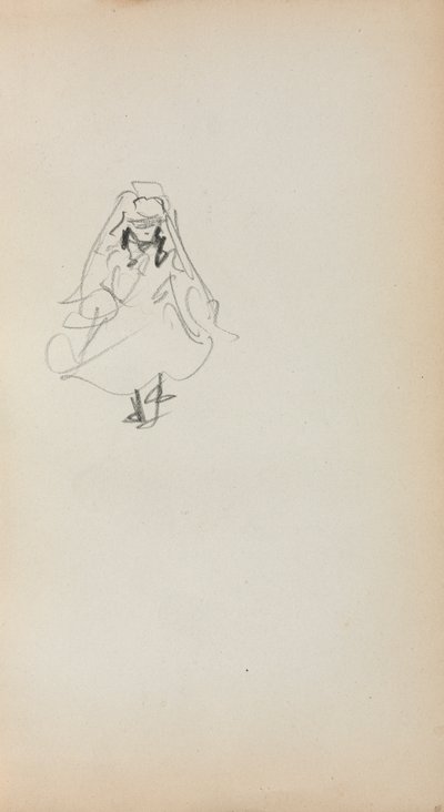 Carnet de croquis italien : Fille debout page 257, 1898-1899 - Maurice Brazil Prendergast