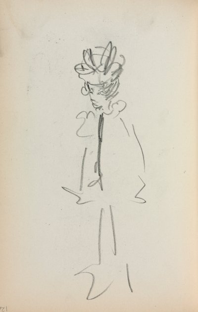 Carnet de croquis italien : Femme debout, page 126, 1898-1899 - Maurice Brazil Prendergast