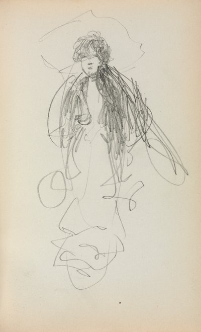 Carnet de croquis italien : Femme debout, page 219, 1898-1899 - Maurice Brazil Prendergast