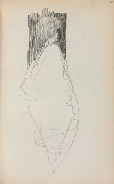 Carnet de croquis italien : Femme debout page 50, 1898-1899 - Maurice Brazil Prendergast