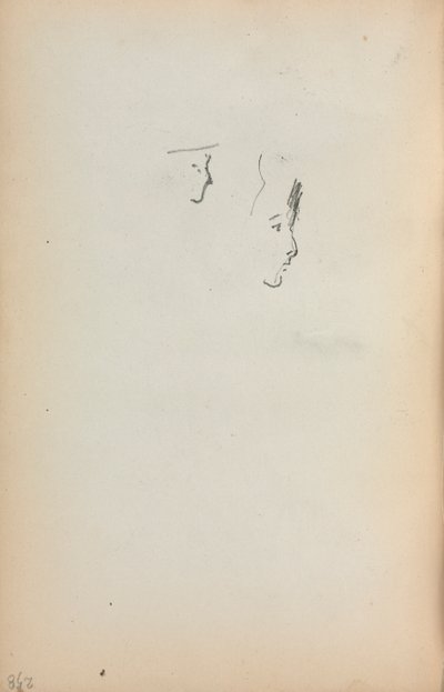 Carnet de croquis italien: Deux profils page 258, 1898-1899 - Maurice Brazil Prendergast