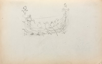 Carnet de croquis italien : Bateau vénitien page 29, 1898-1899 - Maurice Brazil Prendergast