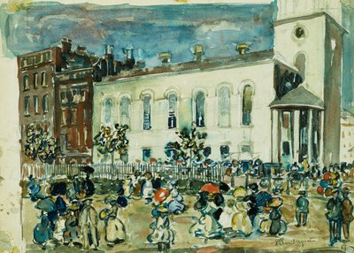 Église de Park Street, Boston, c.1905-1907 - Maurice Brazil Prendergast