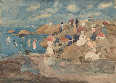 Revere Beach, vers 1896 - Maurice Brazil Prendergast