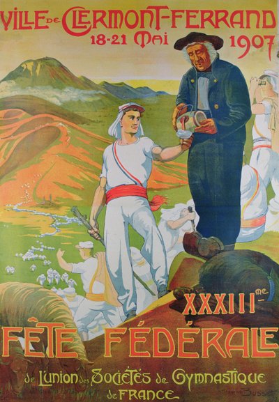 Affiche de la Fête Fédérale, mai 1907 - Maurice Busset