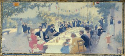 Esquisse pour la salle des mariages de la mairie du 14e arrondissement : Repas de noces - Maurice Chabas