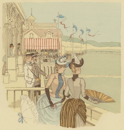 La foule regardant le tir aux pigeons à La Condamine à Monte Carlo, Monaco - Maurice Charles Mathieu Bonvoisin