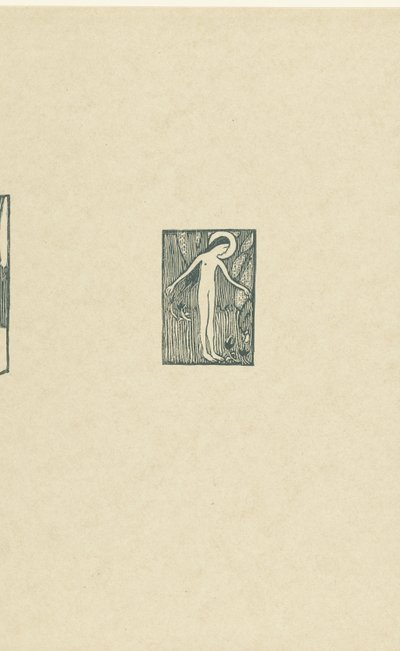 Illustration avec sainte femme nue debout près d