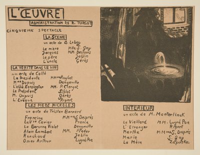 Programme du théâtre de L - Maurice Denis